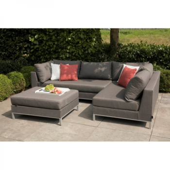 Preview: EXOTAN® Sicilie Gartenlounge Nanotex Stein-Grau Links